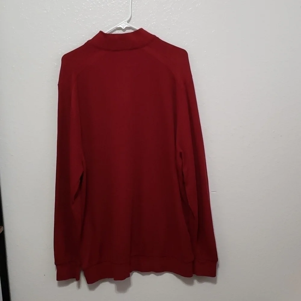 GREG NORMAN COTTON DARK RED QUARTER ZIP SIZE XL